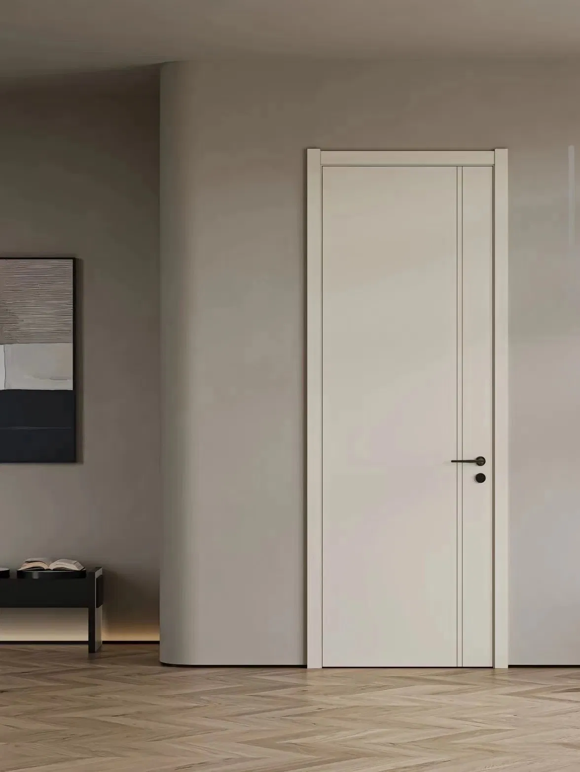 HPL Melamine PVC Acoustic Interior Wood Carbon Crystal Door Fire Rated for Hotel Residential Apartment