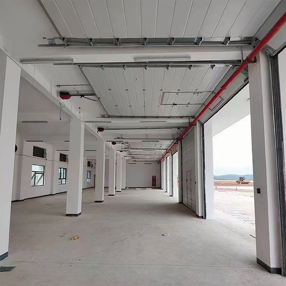 Factory Wholesale Automatic Garage Doors Classical Modern Style Bridgeport Series with Motor and Pedestrian Doors Segmented Upward Flip Garage Doors Residential