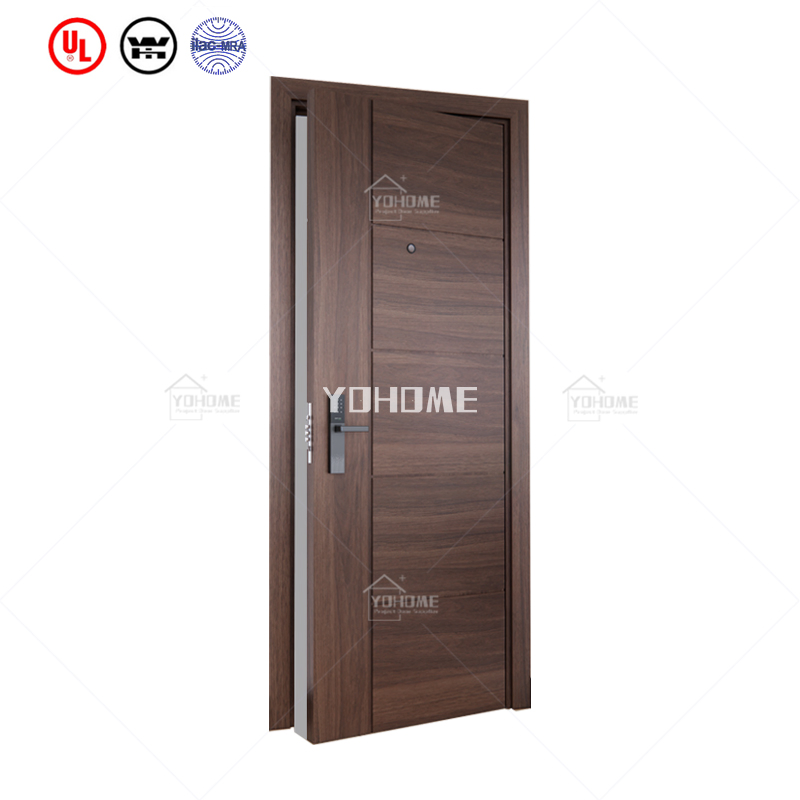 American Standard Walnut Wood Flush Interior Doors Acoustic Soundproof Fire Rated Hotel Door
