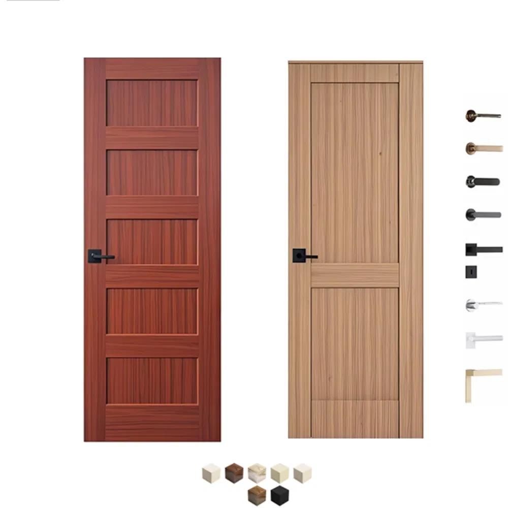 Factory Acoustic Wooden Fire Rated Door Interior Fireproof Wood Door for Hotel, Hospital, School, Apartment
