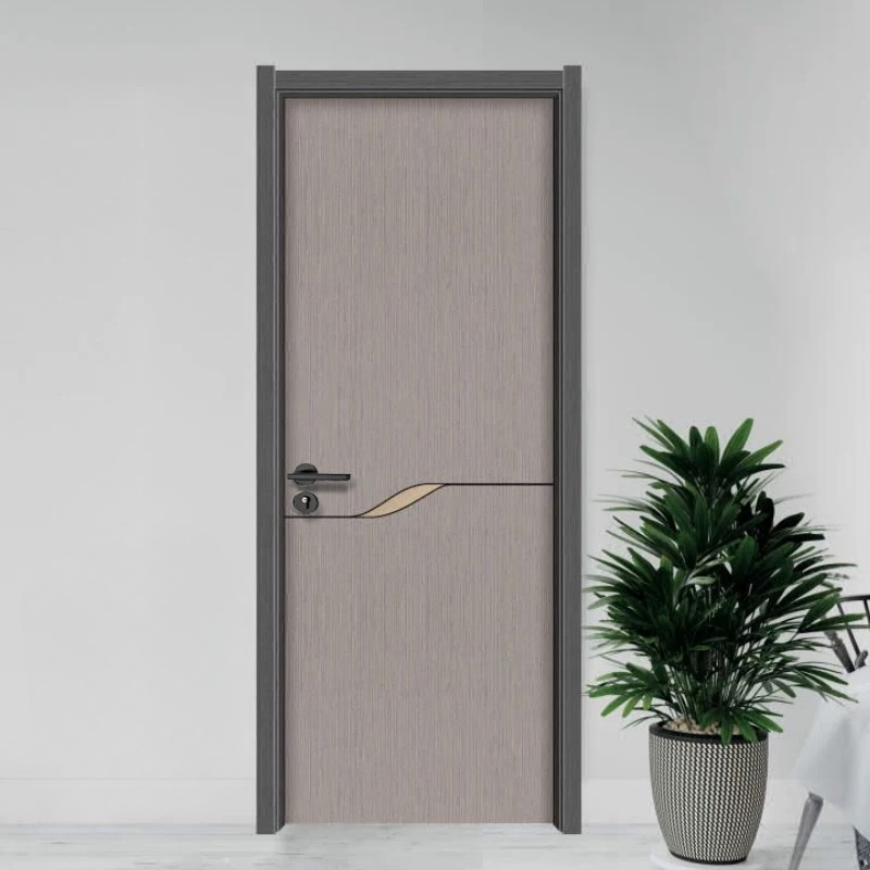 HPL Melamine PVC Acoustic Interior Wood Carbon Crystal Door Fire Rated for Hotel Residential Apartment