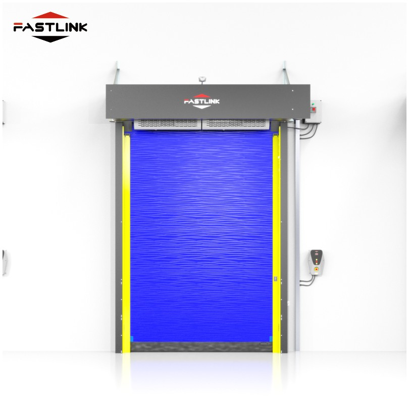 Fastlink After Sales Guarantee Factory Industrial Waterproof Electric PVC Polymer Cold Room High Speed Rolling Shutter Doors