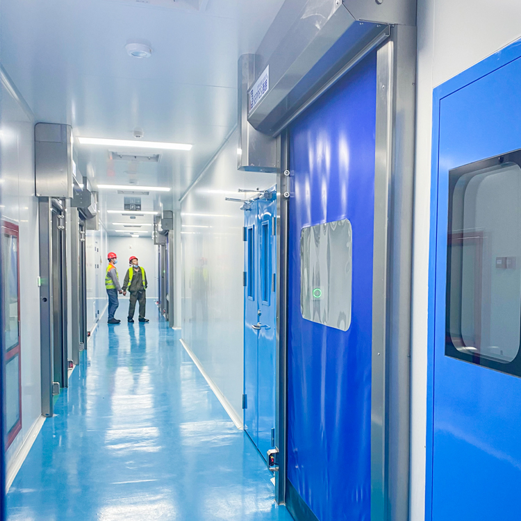 Zipper Structure Fast Action High Speed Rolling PVC Doors for Clean Room