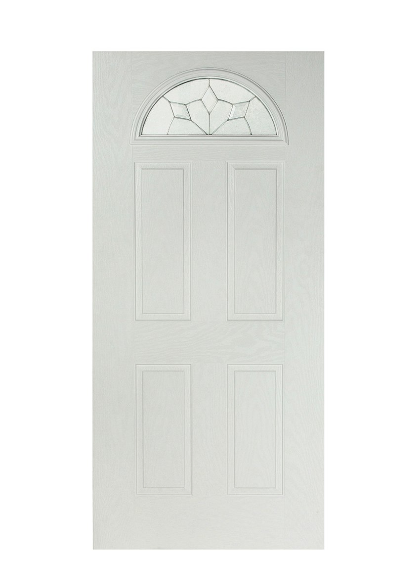 Fiberglass Smooth, Primed, Right Hand Outswing, Prehung Front Door, 6-Panel, 36'' X 80"