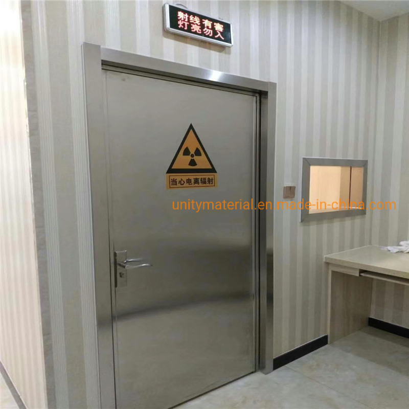 CT Room Protective Radiation Light X-ray Shielding Automatic Sliding Lead Door with Customized Lined Medical Hospital Stainless Steel