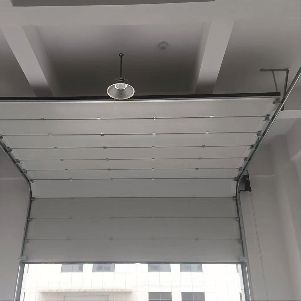 Factory Wholesale Automatic Garage Doors Classical Modern Style Bridgeport Series with Motor and Pedestrian Doors Segmented Upward Flip Garage Doors Residential