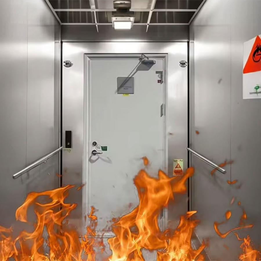 Intumescent Sealed Steel Fire Rated Doors Smoke Control Function Critical for Hospital &amp; School Projects