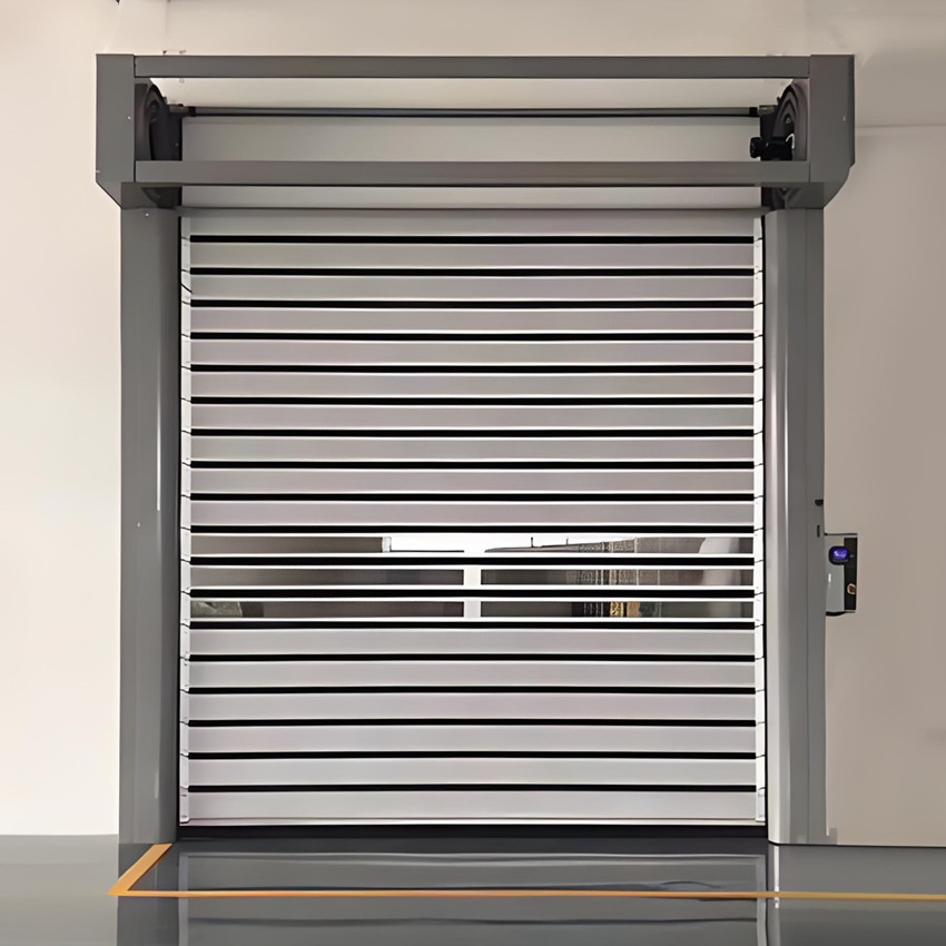 Industrial Automatic Spiral Aluminum Metal Thermal Insulated High Speed Performance Rapid Rise Overhead Roll up or Roller Shutter Door