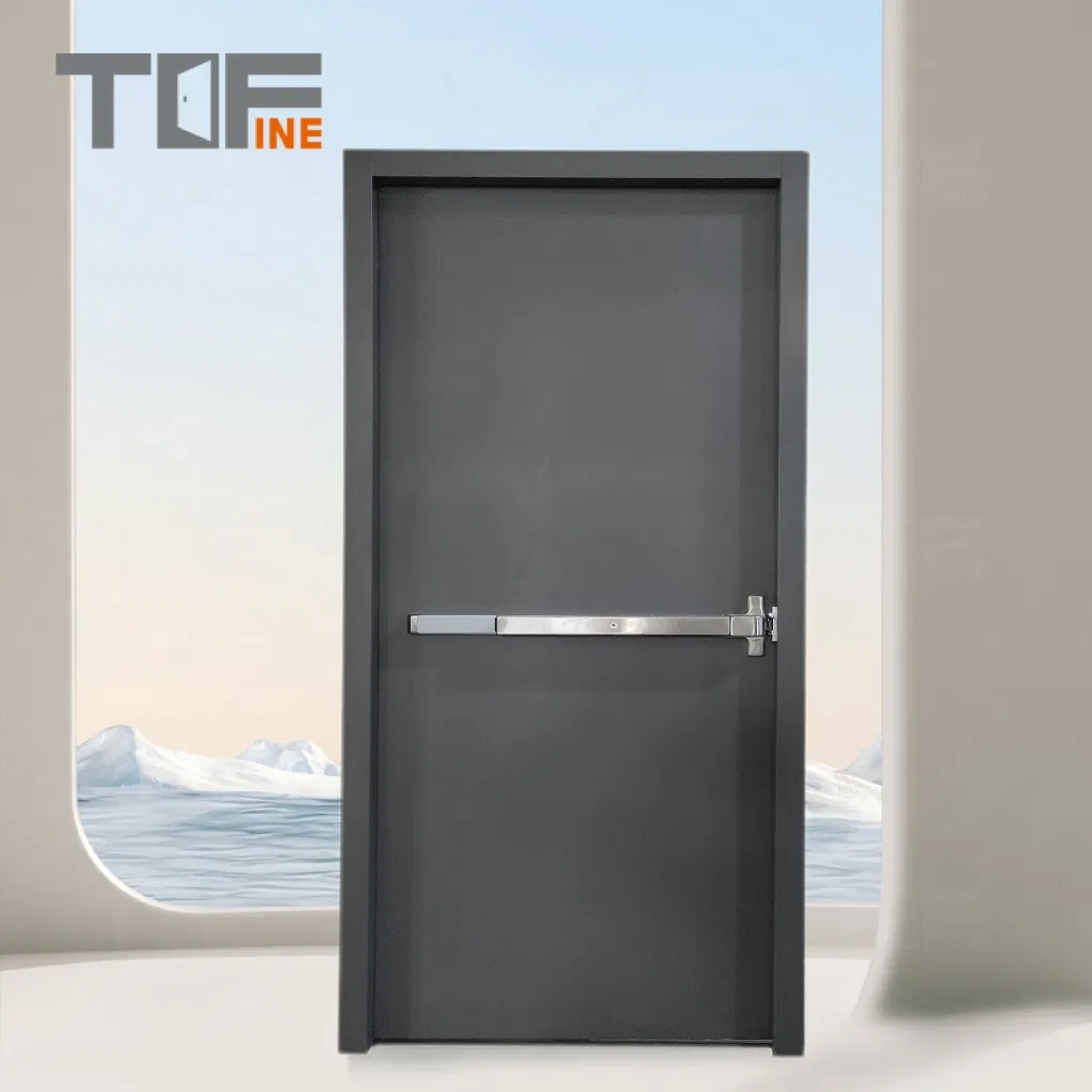 Security Emergency Exit Fire Rated Door Waterproof Metal Interior Steel Door