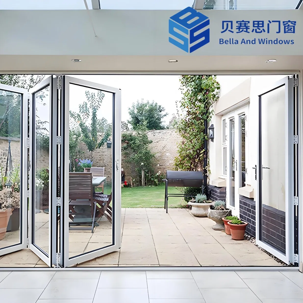 Chinese Manufacturer Factory Outlet Heavy-Duty Aluminum Alloy Folding Doors Hurricane-Resistant Option for Coastal Homes/Patios