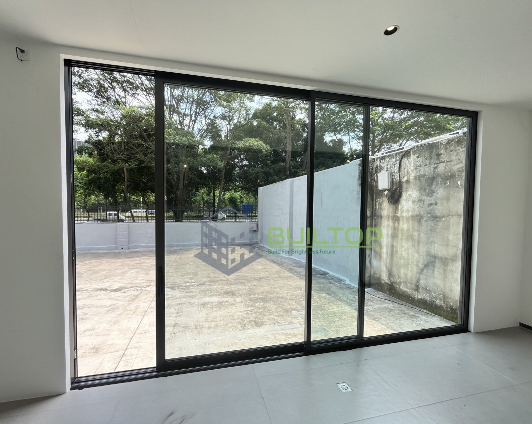 Hurricane-Resistant Double Sliding Patio Door with Safety Glass