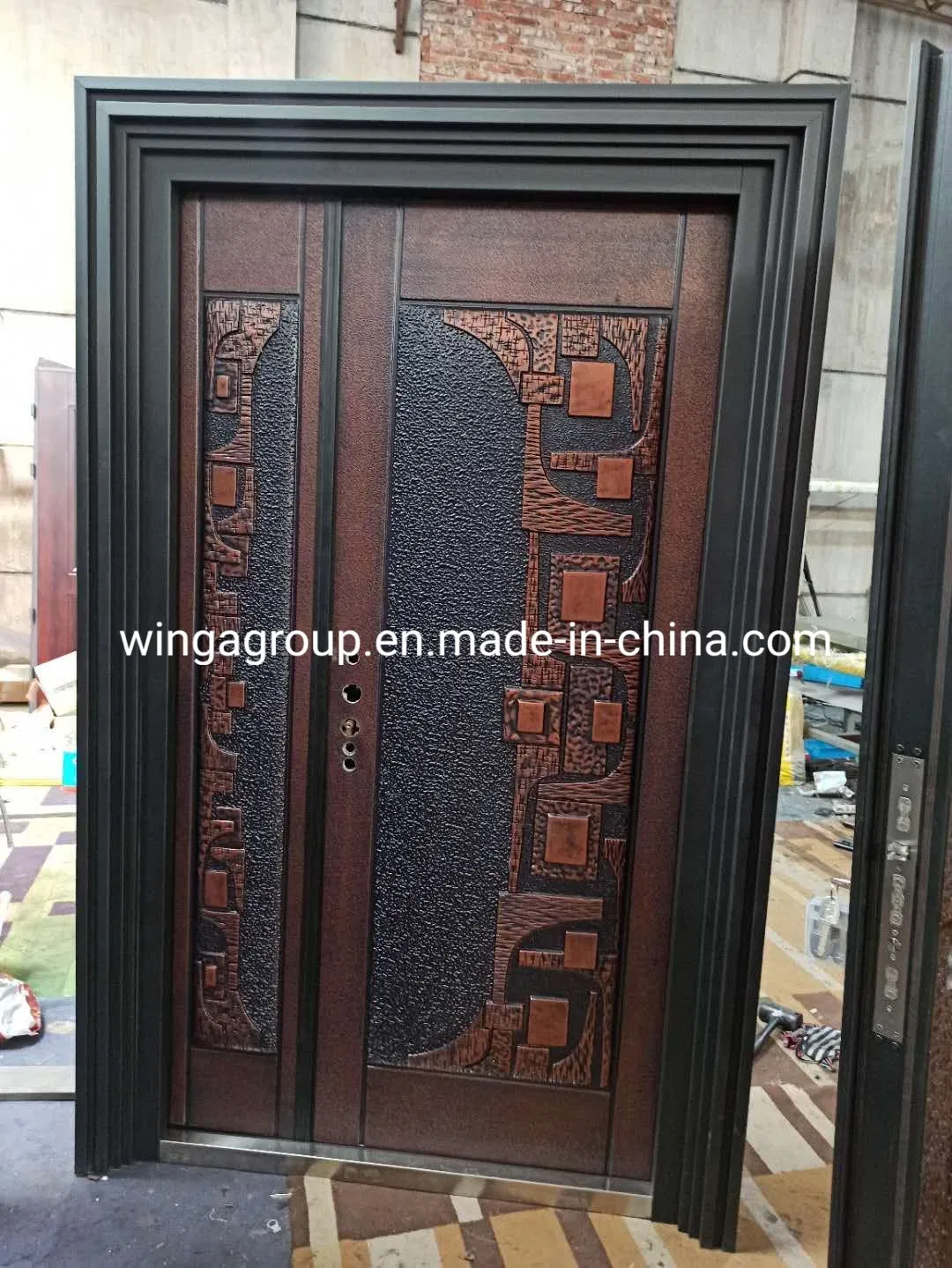 Single Africa Blast Resistant Security Steel Metal Door Wg-Fs-04