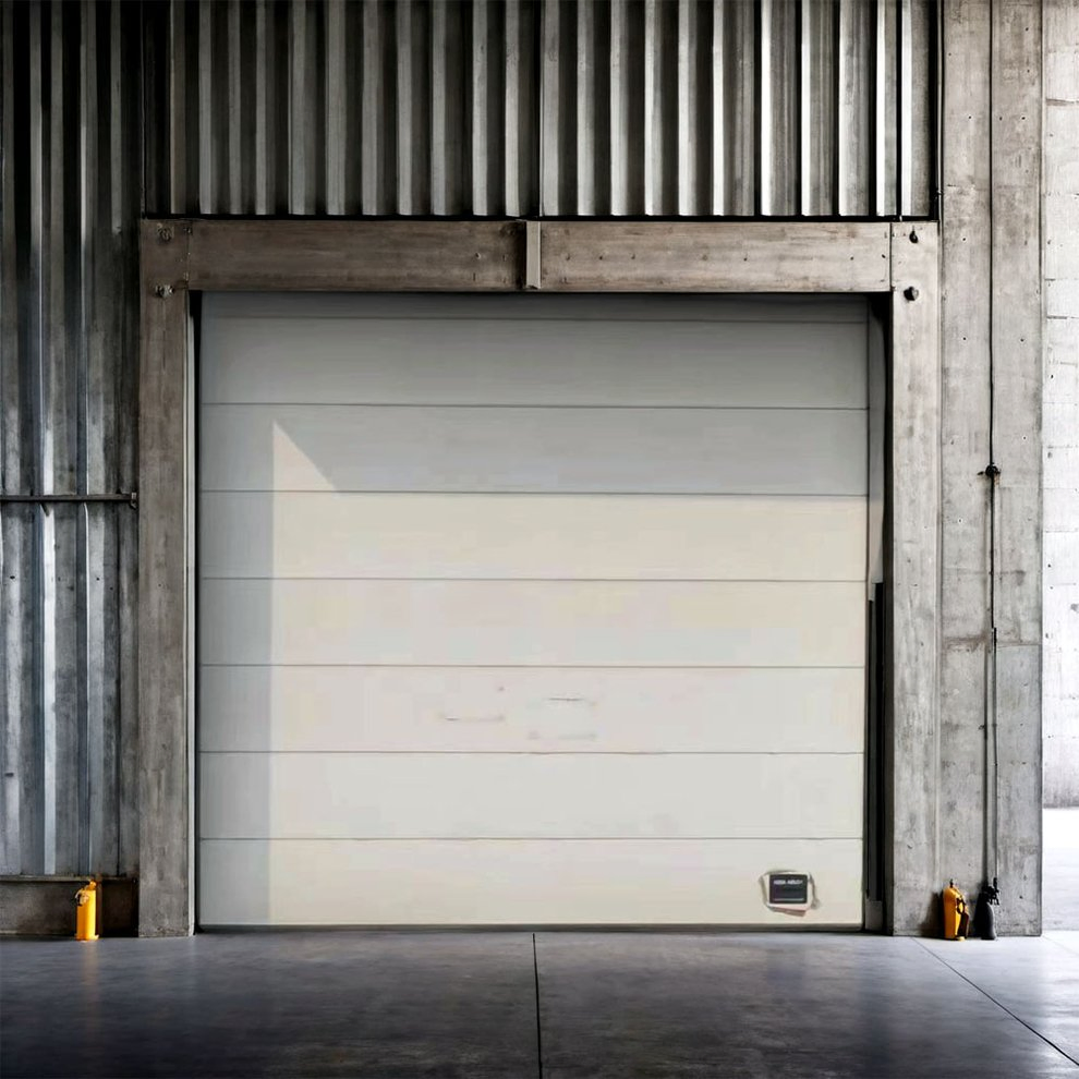 Factory Wholesale Automatic Garage Doors Classical Modern Style Bridgeport Series with Motor and Pedestrian Doors Segmented Upward Flip Garage Doors Residential