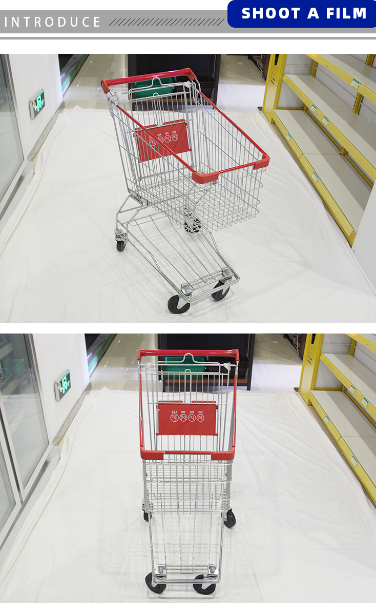 Comfortable Supermarket Shopping Trolley with Swivel Wheels Unfolding Feature Plastic Material Super Serviceable at an Price