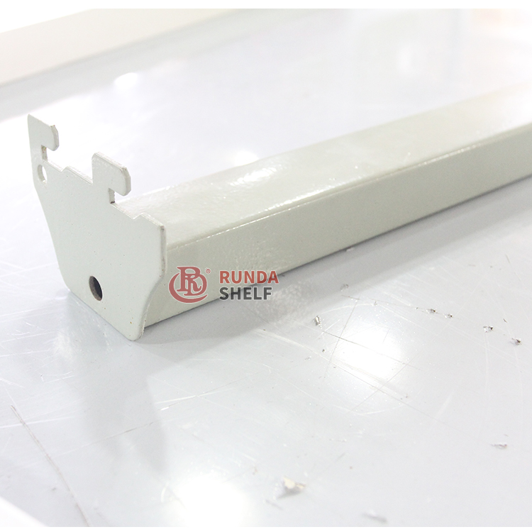 Supermarket Convenience Store Shelf with Square Tube Cross Beam Hook Made of Stainless Steel Metal Plastic-Slatwall Hook