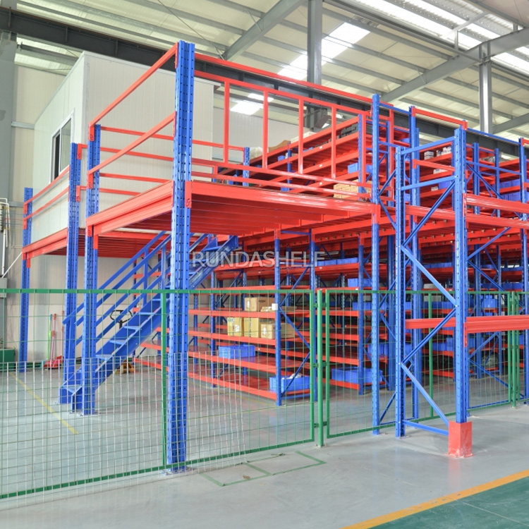 RD Hot Sale Metal Mezzanine Attic Rack Steel Storage Racks for Factory Store Warehouse Supermarket Kitchen Use