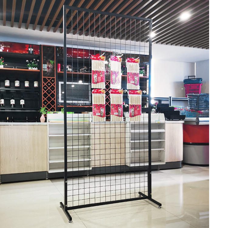 Gridwall Panel Display Stand Heavy Movable Floorstanding Grid Wall Panels Retail Display Rack Craft Sh