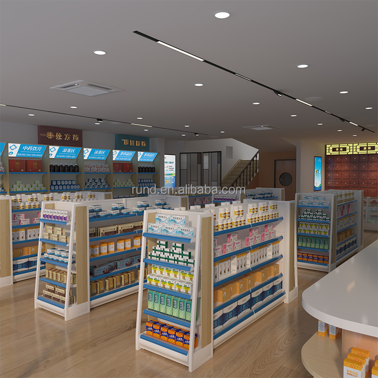 Pharmacy Shelves Display with Drawers Estanterias Supermercados Farmacias Supermarket Shelves