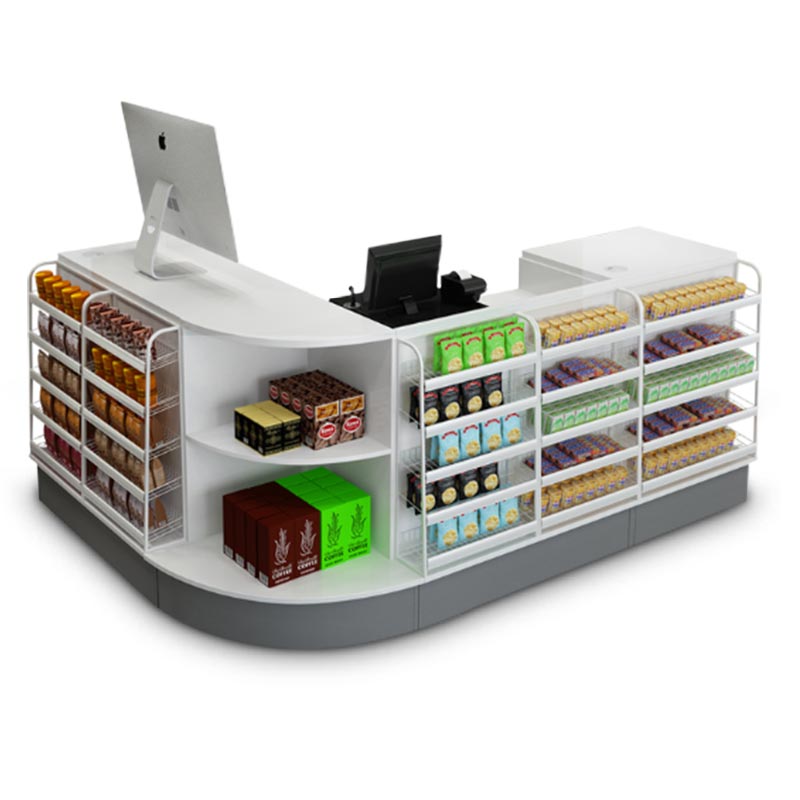 R&D Shelves Cash Checkout Table Cashier Counter Adjustable Normal Supermarket Counter