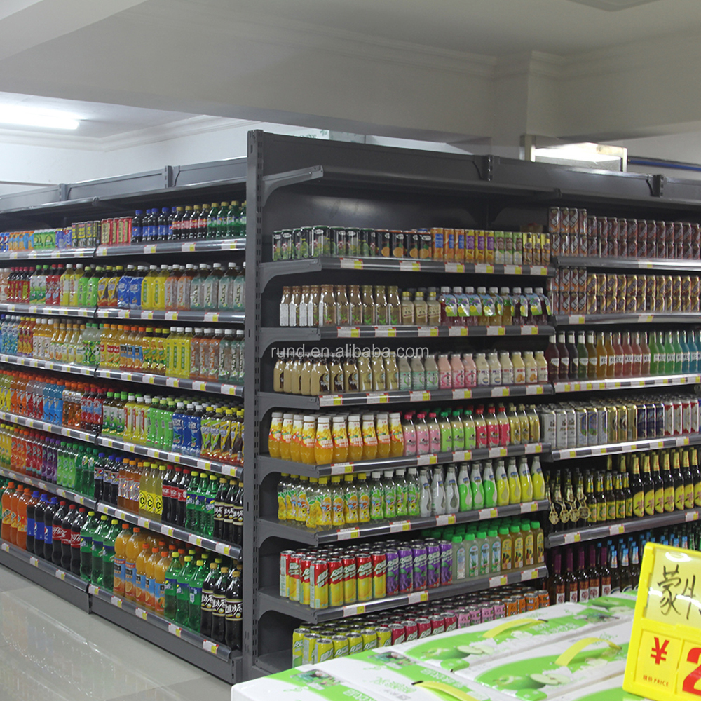Runda 12# Combination Display Rack Supermarket Metal Store Shelf with Perforated Design