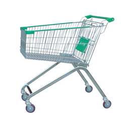Convenience Store & Supermarket Dual-Layer Shopping Cart with Wheels Household Double-Tiered Trolley for Mall Shopping