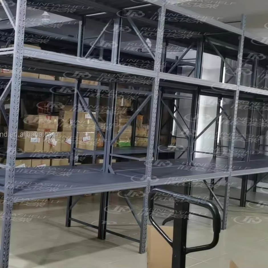 Heavy-Duty Powder Coated Steel Stacking Racks Industrial Unit Storage Warehouse Metal Shelving System Iron Bolt Packaged Carton