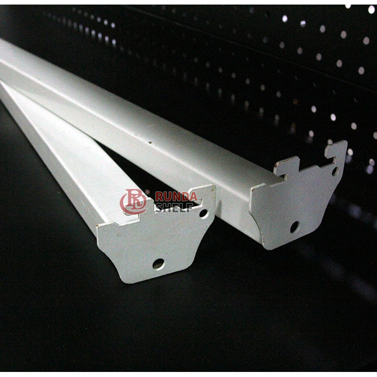 Supermarket Convenience Store Shelf with Square Tube Cross Beam Hook Made of Stainless Steel Metal Plastic-Slatwall Hook