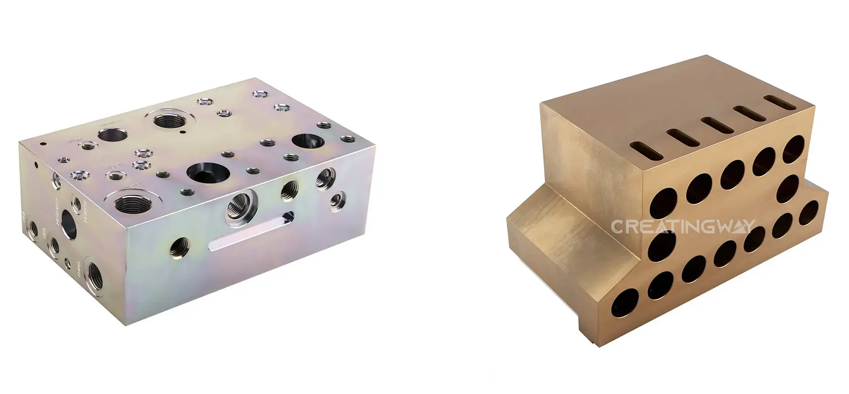 CNC Machined Hydraulic Valve Block Part