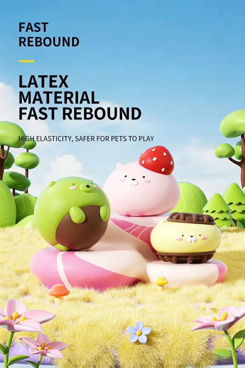 Cute Fruit Latex Durable Squeaky Pet Chew Toy