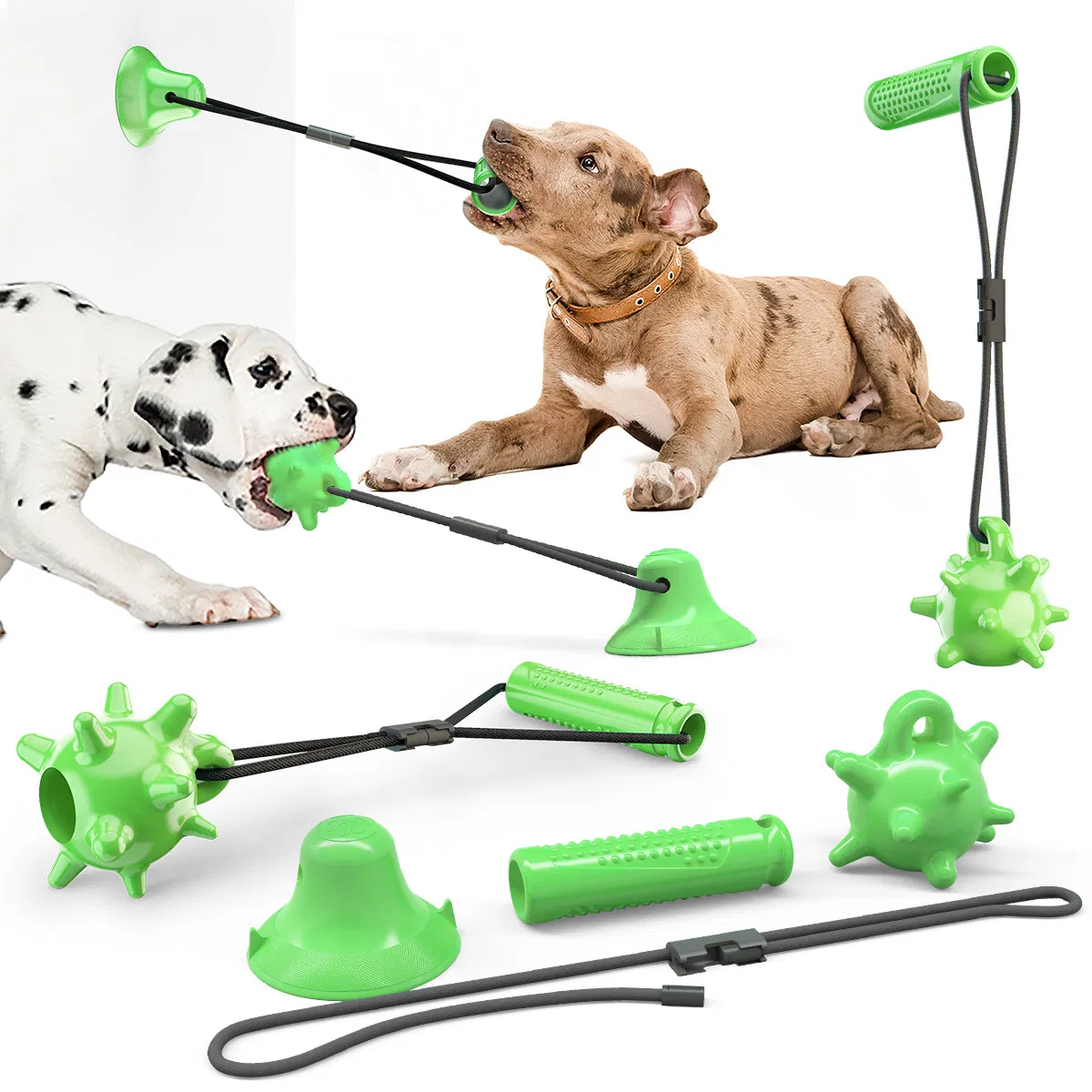 Pet Supplies Suction Cup Tug-of-War Molar Ball Training Dog Biting Puling Rope Ball Toy