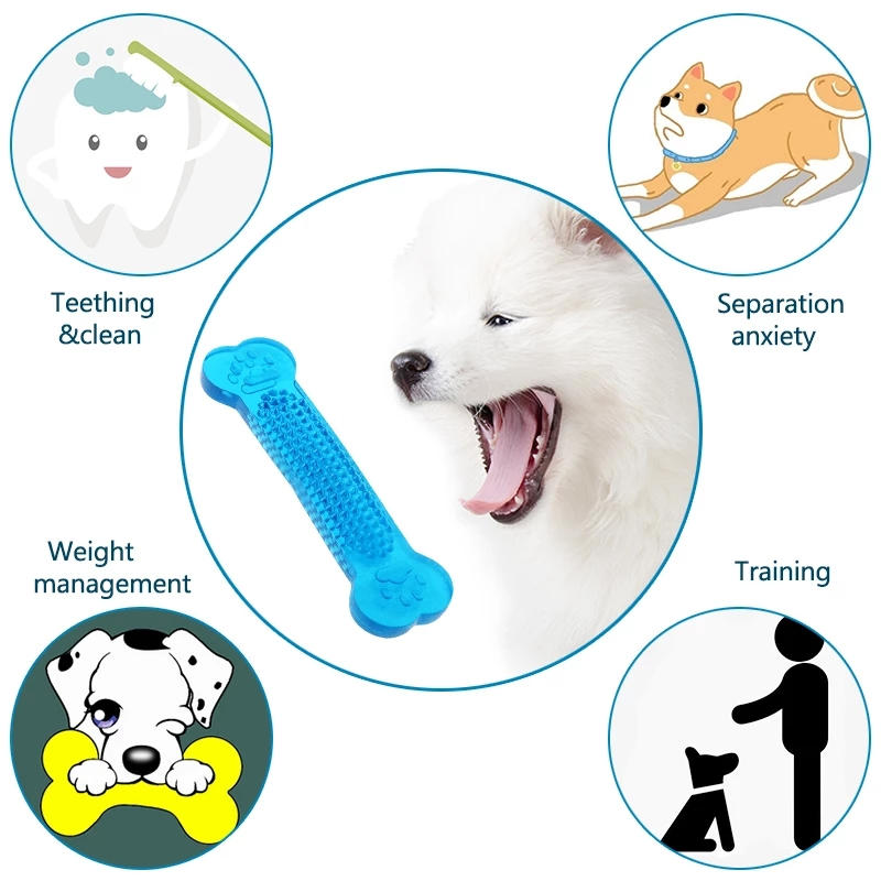 Dog Toys Pet Molar Tooth Cleaner Brushing Stick Trainging Dog Chew Toy Dogs Toothbrush Doggy Puppy Dental Care Dog Pet Puppies