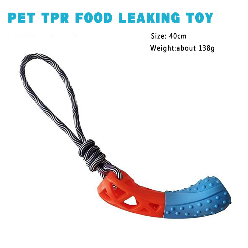 Interactive Dog Pet Toy Bite-Resistant with Cotton Rope and Food Leakage