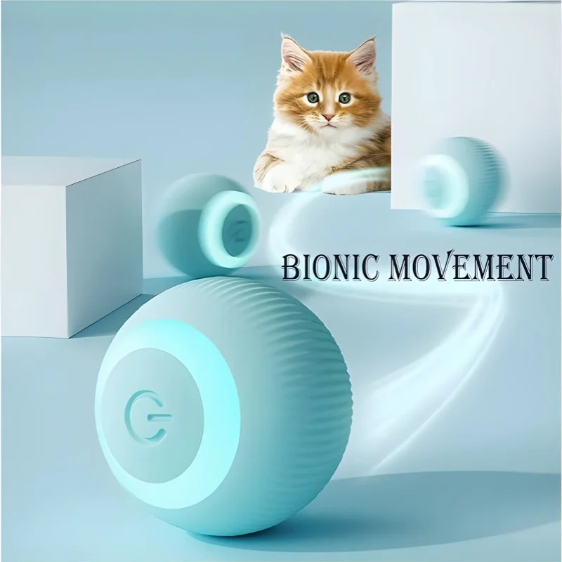 Pet Interactive Ball Smart Cat Dog Toys Cat Toy Indoor Automatic Rolling Magic Ball Cat Electronic Toy Training Self-Moving Game