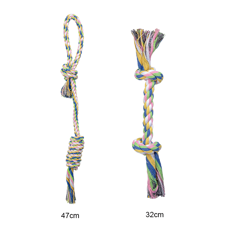 Rena Pet Durable Clean Teeth Interactive Play Chew Polyester and Cotton Dog Rope Toy