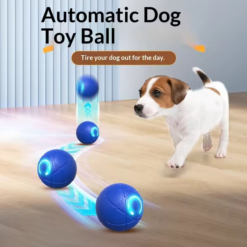 Interactive Rotating Motion Rechargeable Bite-Resistant Pet Smart Jumping Ball Toys