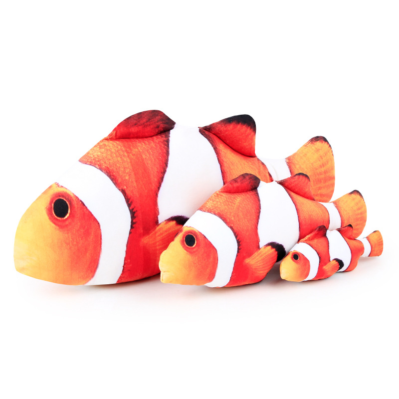 Realistic Plush Fish Cat Toy with Catnip Bag Christmas Interactive Pets Chew Bite Supplies Fish Interactive Cat Toy