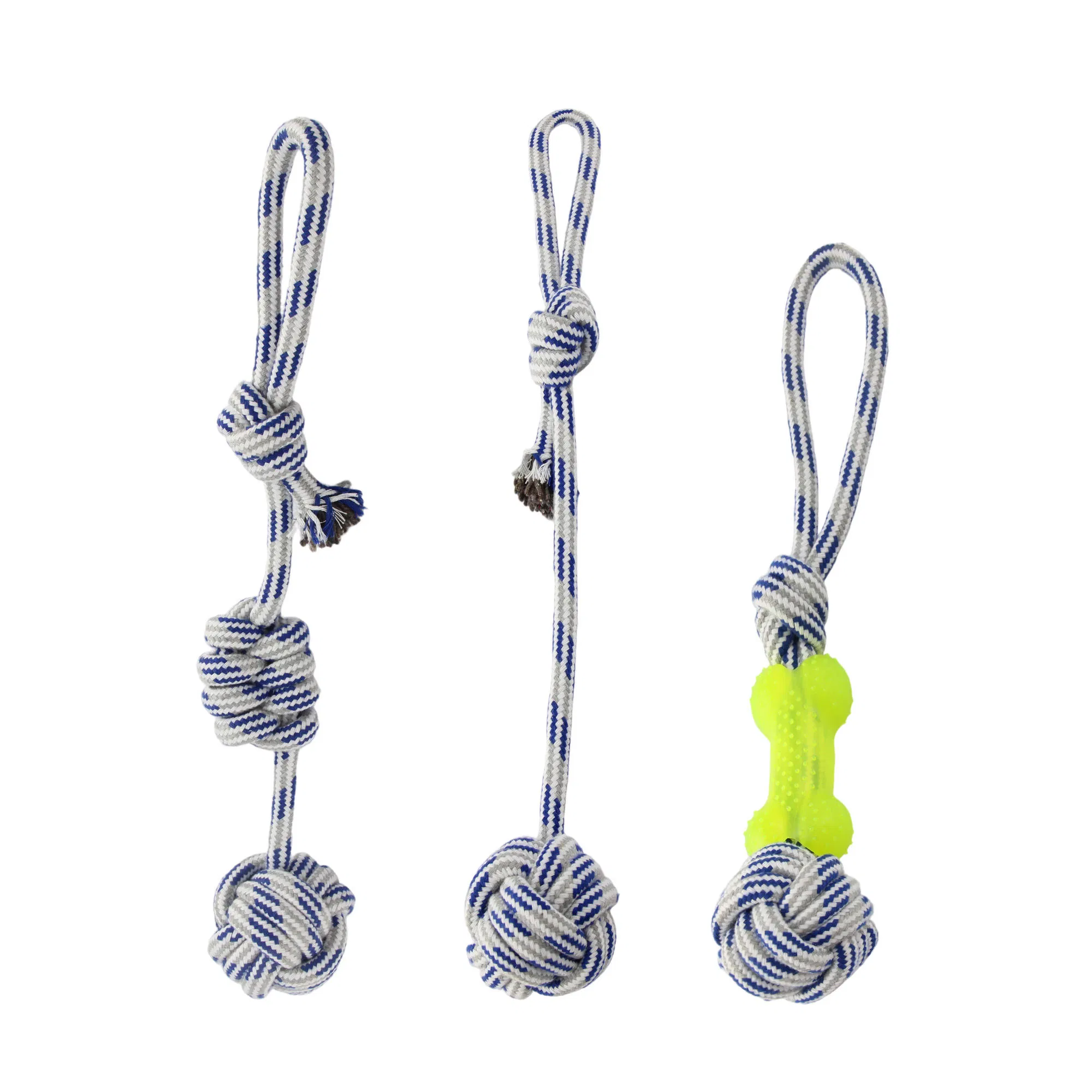Nunbellpets Natural Durable Eco-Friendly Cotton Rope Dog Toys Set Interactive Tug Chew Custom Pet Toy Wholesale TUV Rheinland