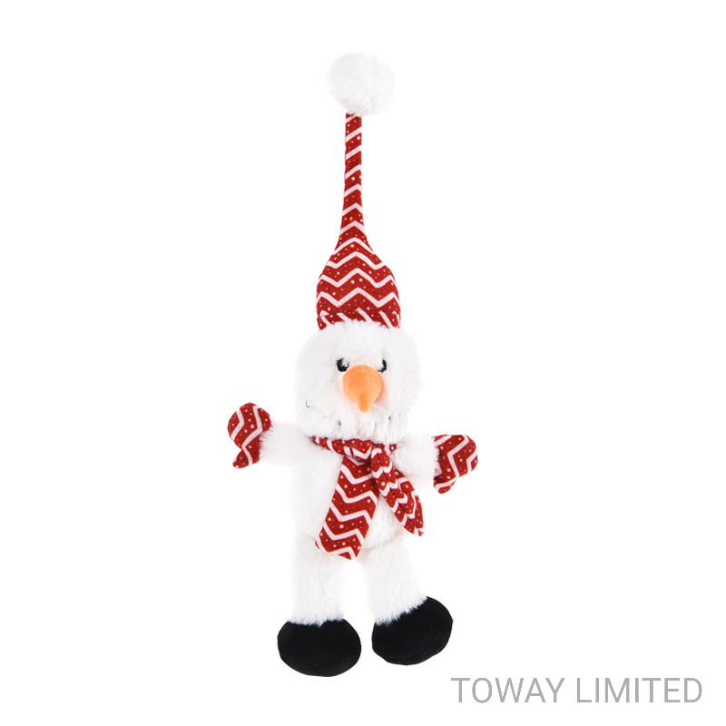 Christmas Pet Products Squeaky Sounding Dog Plush Reindeer Snowman Toys