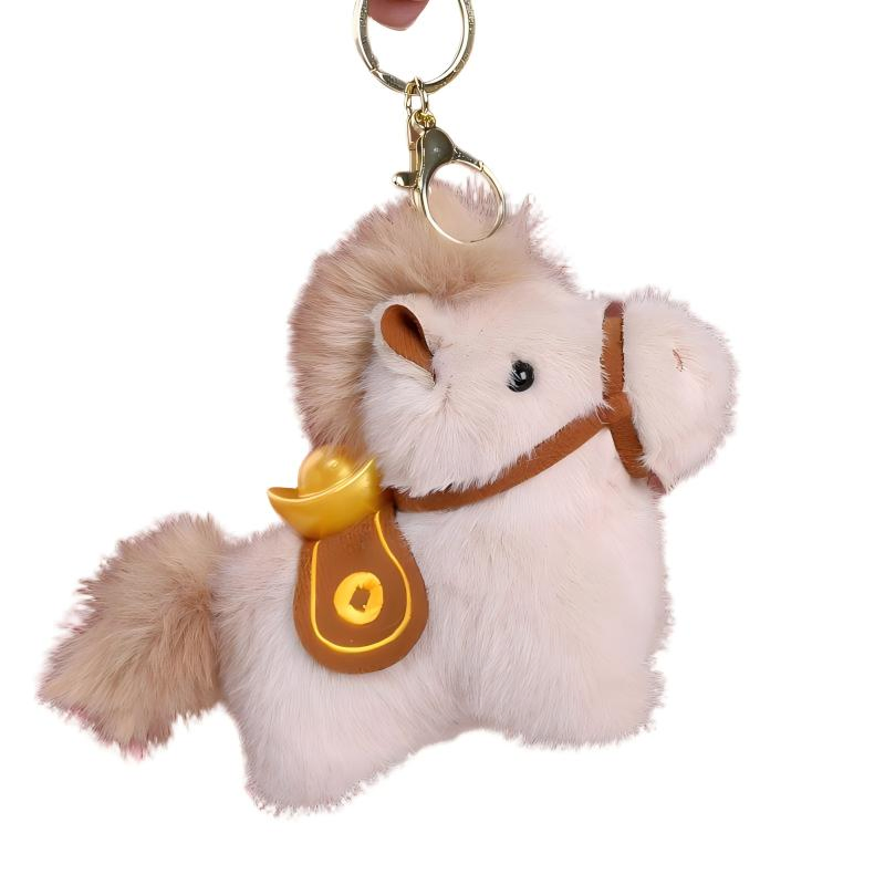 Horse Plush Light Keychain Eco-Friendly Kawaii Cute Stuffed Animal Toy