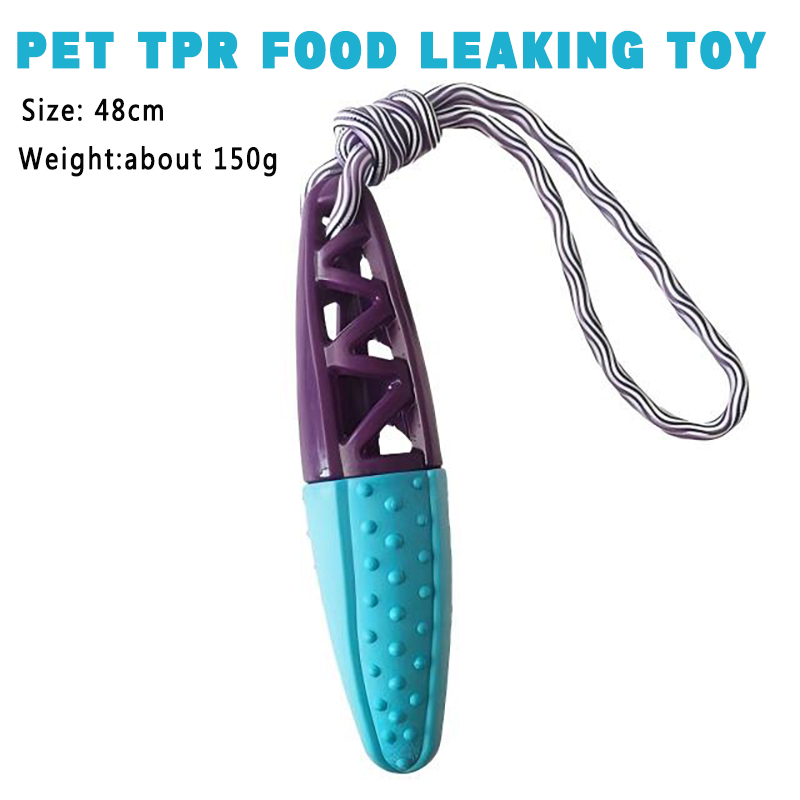 Interactive Dog Pet Toy Bite-Resistant with Cotton Rope and Food Leakage