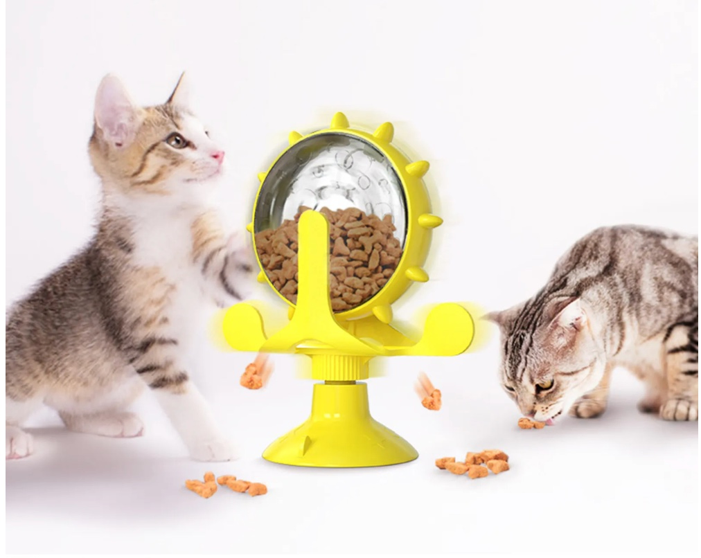 Wholesale Puzzle Pet Rotary Windmill Toys Interactive Slow Food Dispenser