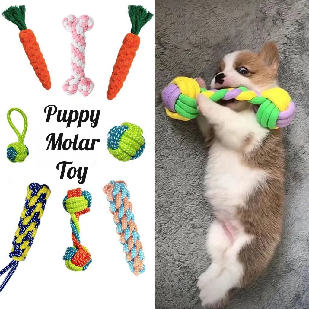 Pet Dog Toys, Rope Knot, Medium and Large Puppies, Chewing Toys, Cotton Rope, Pet Teether Toys for Entertainment