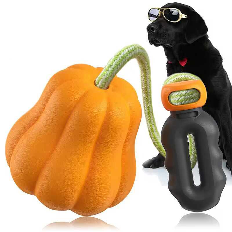 Pet Supplies Manufacturer Wholesale Company Best-Selling Amazon Outdoor Interactive Teething Hand-Thrown Ball Pumpkin Dog Toys