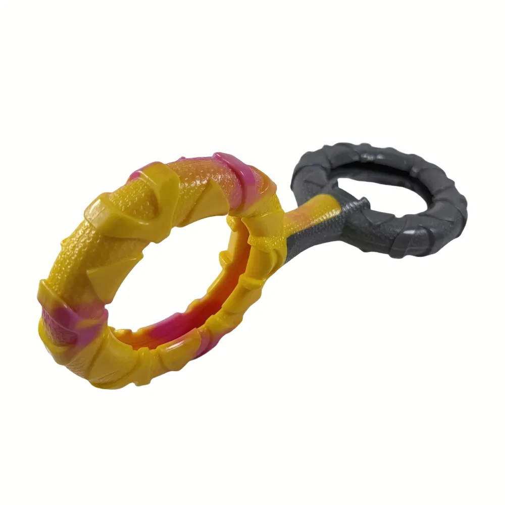 Blended Color Dual Loop Encased Pet Toy for Outdoor Toss Games