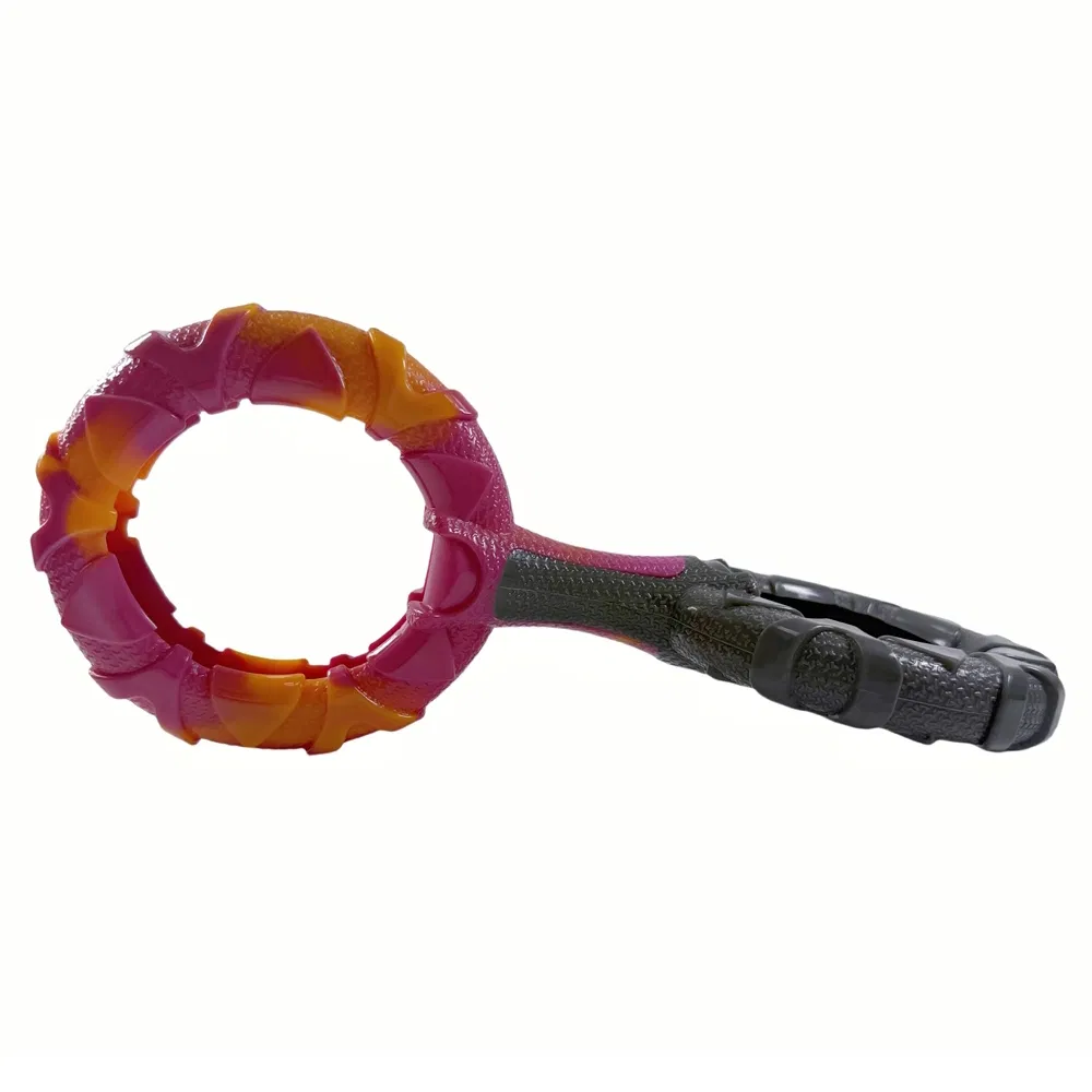 Mixed Color Double Ring Coated Pet Toy for Interactive Tug Play