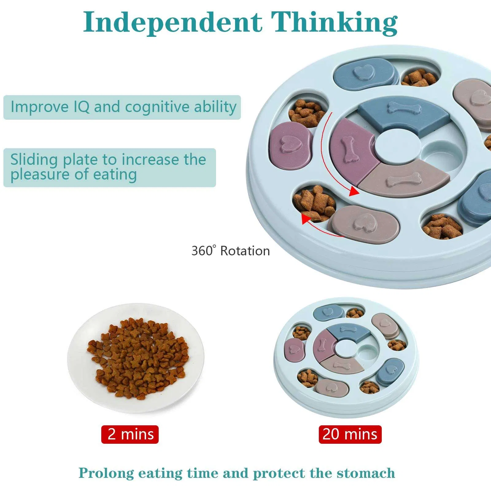Eco-Friendly Interactive Iq Training Feeding Puzzle Toy for Dog Interactive Movement