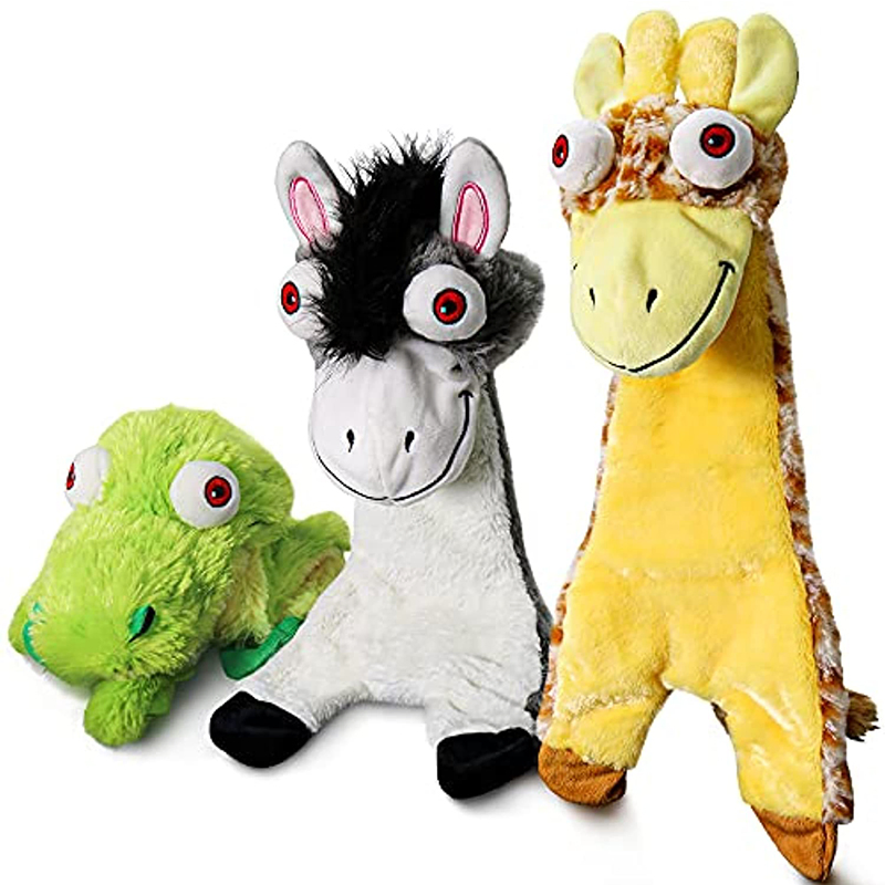 Hot Selling Durable Soft Animal Squeaky Dog Toys Funny Pet Plush Toy