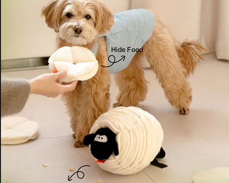 Pet Puzzle Magic Sheep Interactive Nose Work Chew Toy
