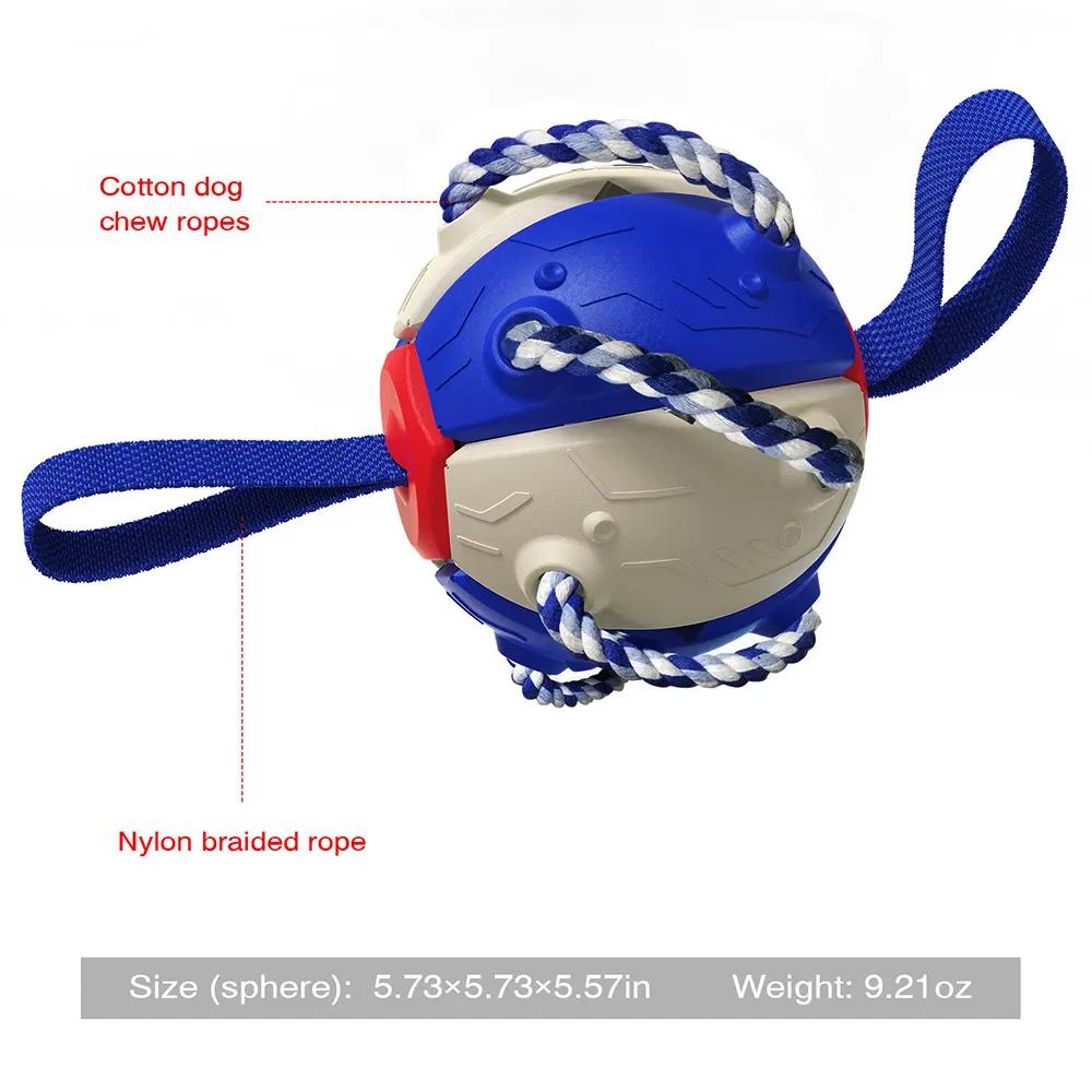 Amazon Hot Selling Pet Products Large Exercise Interactive Durable Soft Rope Pet Ball Dog Chew Toys for Training