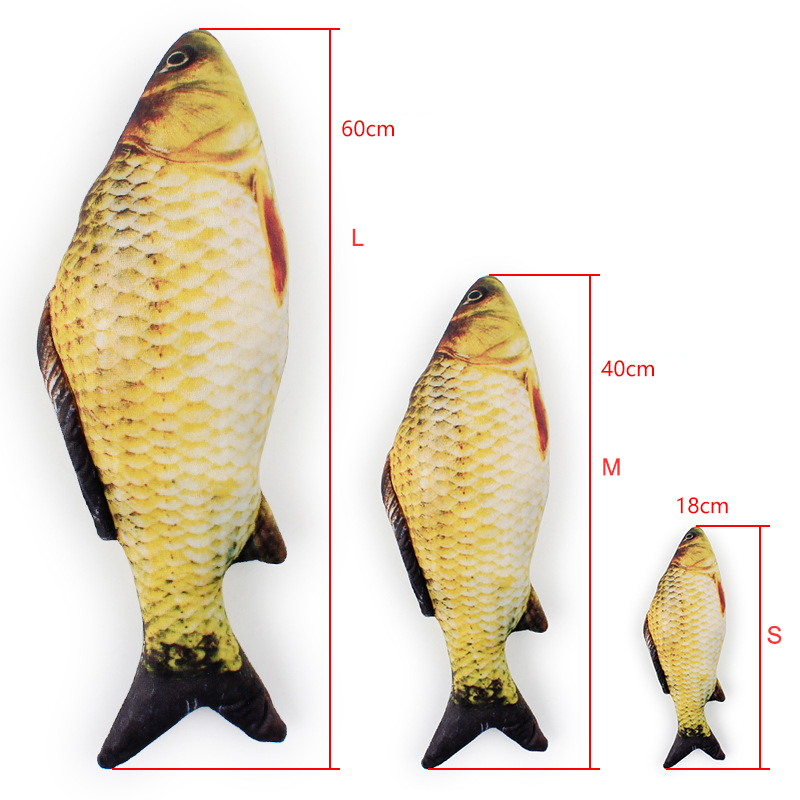 Realistic Plush Fish Cat Toy with Catnip Bag Christmas Interactive Pets Chew Bite Supplies Fish Interactive Cat Toy